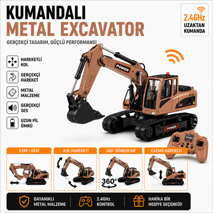 Vimora Metal Işıklı Sesli Full Fonksiyon Kepçe